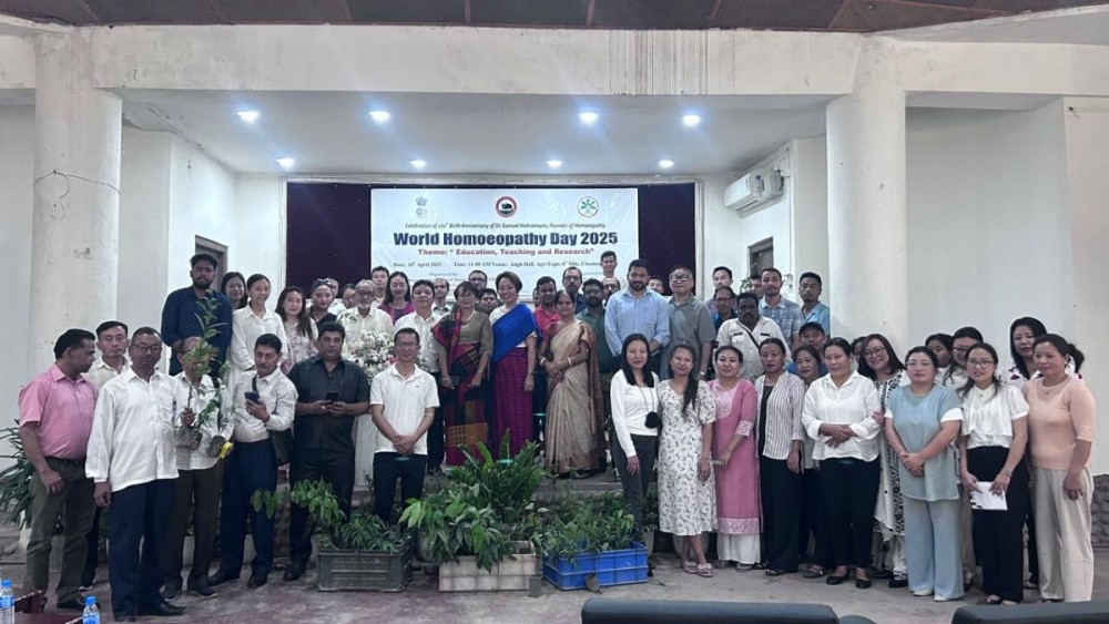 Attendees of the World Homoeopathy Day 2025 observed at Angh Hall, Agri-Expo, Chümoukedima on April 10. (Photo Courtesy: CMO Dimapur)